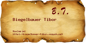 Biegelbauer Tibor névjegykártya